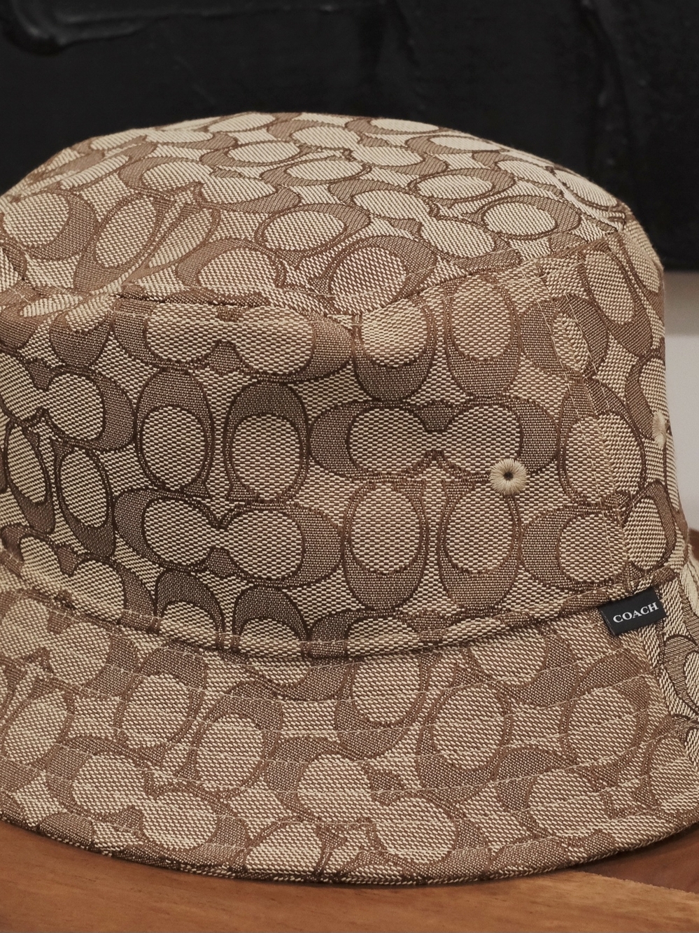 Coach Signature Bucket Hat Brown Monogram Canvas M/L Never Worn